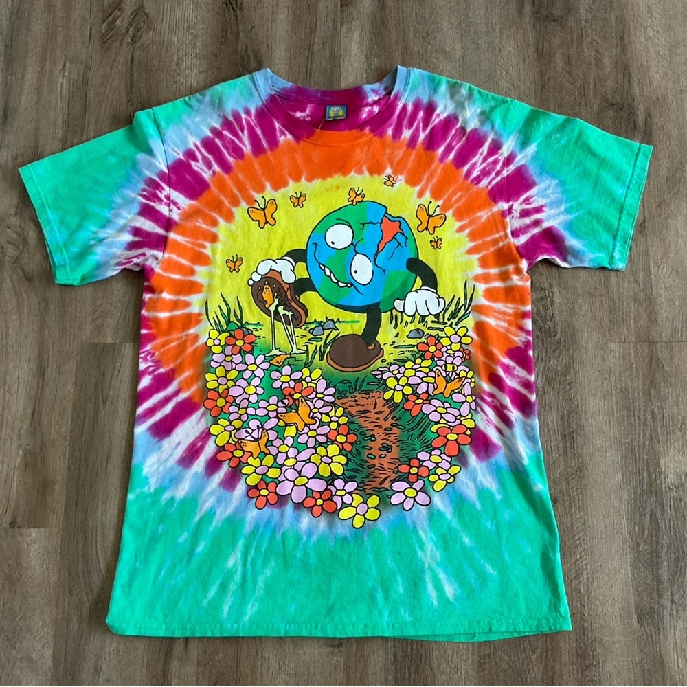 Bored Teenager Shirt Men’s Size L Tie Dye Short Sleeve Graphic Tee Workaholics